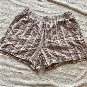 Striped Tan Women's Shorts